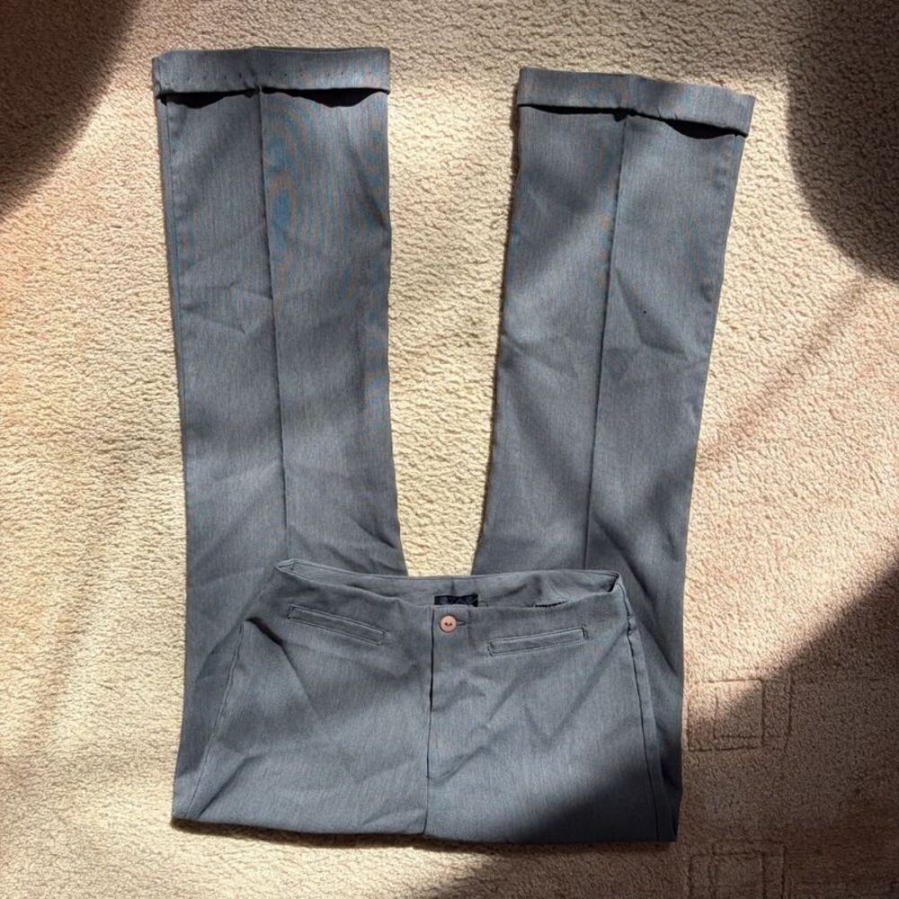 y2k VTG 90s/00s Star City grey tailored low rise straight leg bootcut trousers